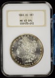 1883-CC Morgan Dollar NGC MS-63 DPL Rim Tone