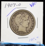 1907-O Barber Half Dollar VF