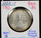 1884-O/O Morgan Dollar GEM BU Nice Toning VAM 14