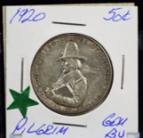 1920 Pilgrim Commen Half Dollar GEM BU Nice Tone