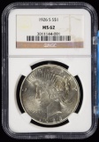 1926-S Peace Dollar NGC MS-62