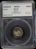 1890/80 M Mexico 10 Centavos  GEM Rare
