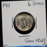 1911 6 Pence GEM BU  Stunning