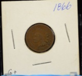 1866 Indian Head Cent Good Plus