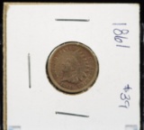 1861 Indian Head Cent VF PLUS