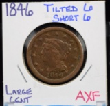 1846 Large Cent AVG Tilted Short 6 Variety