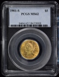 1901-S $5 Gold Liberty PCGS MS-62 Nice Original Luster