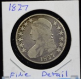 1827 Capped Bust Half Dollar Fine Detail