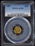 1851 $1 Gold Liberty PCGS AU-58
