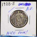 1928-S Standing Liberty Quarter AU