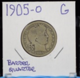 1905-O Barber Quarter Good Scarcer Date