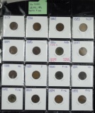 1879-95 Indian Cents 16 Different Circ to Fine