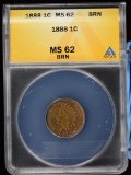 1888 Indian Head Cent ANACS MS-62 BRN
