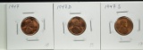 1947 PDS Lincoln Cents GEM BU  Red