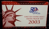 2003 US Mint Silver & Cald Proof Sets Both boxes