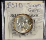 1957-D Washington Quarter GEM Toned