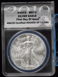 2010 American Silver Eagle ANACS MS-70