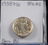 1938-D/D Buffalo Nickel #2 GEM BU