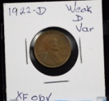 1922-D Lincoln Cent Weak Variety XF OBV
