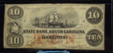 1860 $10 State Bank of South Carolina Fine