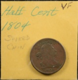 1804 Half Cent VF Spiked Chin