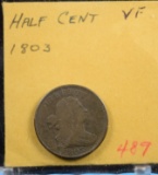 1803 Half Cent VF