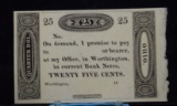 No Date 25 Cent Fractional Currency