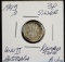 1943-D Silver 3 Pence Australia WWII Rainbow Tone BU