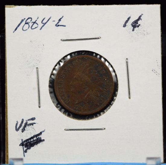 1864 L Indian Head Cent VF