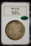 1880-S Morgan Dollar NGC MS-65 PL Rev Color & Tone