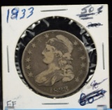 1833 Capped Buat Fifty Cent EF