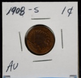 1908-S Indian Head Cent AU