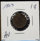 1863 Indian Head Cent AU