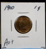 1900 Indian Head Cent AU Plus