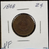 1868 Two Cent VF