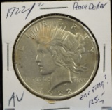 1922/2 Peace Dollar AU
