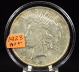 1923 Peace Dollar AU Plus