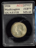 1934 Washington Quarter ACG BU