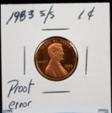 1983-S/S Lincoln Cent ProoF Error