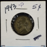 1943-P Jefferson Five Cent War Nickel