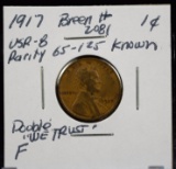 1917 Lincoln Cent F Breen #2081 USR8 Rarity