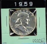 1959 Proof Franklin Half Dollar BU