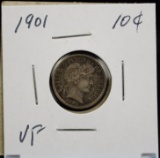 1901 Barber Ten Cent VF