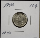 1940 Mercury Dime  EF PLUS