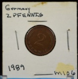 1989 Two Pfenning Germany