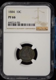 1884 Proof Seated Liberty Dime NGC PF-66 Dark Tone