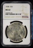 1928 Peace Dollar NGC MS-62