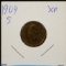 1909-S Indian Head Cent Extremely Fine