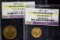 1862-S $2.5 & 1851 $1 Gold Coins NOT Genuine NGC Vinyl Holders