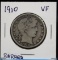 1910 Barber Half Dollar VF Plus